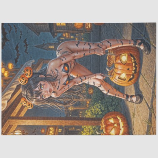 ハロウィーンモンスタージャック – o – ランタン&こうもりヴィクセンガール 薄葉紙 (正面)