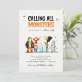 ハロウィーンモンスターズパーティの招待状 招待状 (スタンド正面)