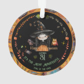 ハロウィーンモンスターズパーティーオレンジ オーナメント (裏面)