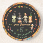 ハロウィーンモンスターズパーティーオレンジ コースター (正面)