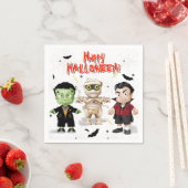 ハロウィーンモンスターズパーティー スタンダードカクテルナプキン (インサイチュ)