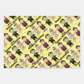 ハロウィーンモンスターズ子供の誕生日 ラッピングペーパーシート (正面2)