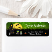 ハロウィーンモンスターズ幽霊のよく出るハウスグリーン ラベル (インサイチュ)