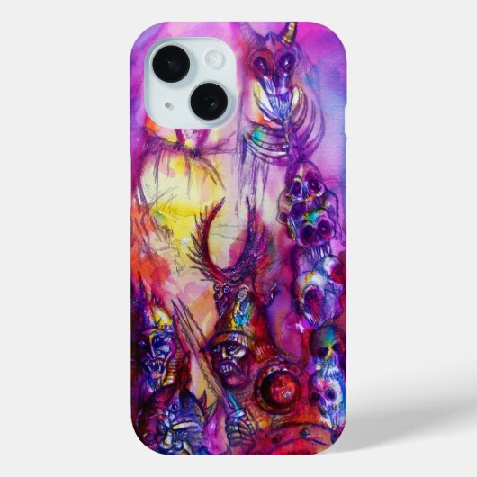 ハロウィーンモンスターズ/ORK WAR赤紫ファンタジー Case-Mate iPhoneケース (裏面)