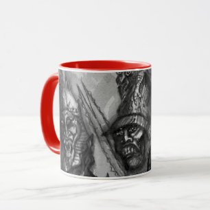 ハロウィーンモンスターズORK WAR白黒レッド マグカップ