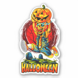 ハロウィーンモンスターゾンビランニングーのカボチャのシール シール