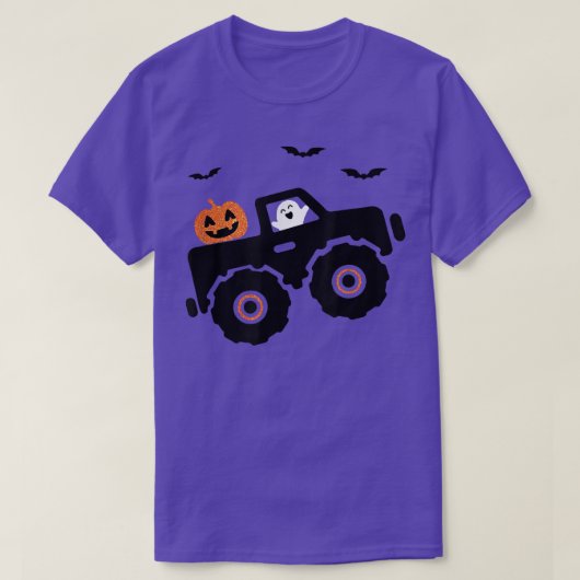 ハロウィーンモンスタートラックシャツボーイズキッズ幼児 Tシャツ (デザイン正面)