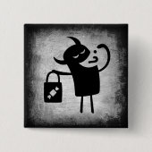 ハロウィーンモンスタートリックまたはトレーターボタン 缶バッジ (正面)