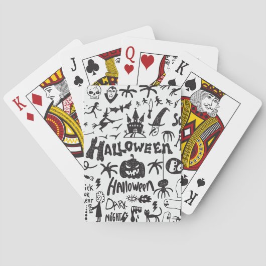ハロウィーンモンスタードードルおもしろい トランプ (裏面)