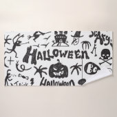 ハロウィーンモンスタードードルおもしろい バスタオル (バスタオル)
