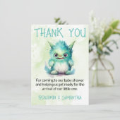 ハロウィーンモンスターボーイベビーシャワーサンキューカード 招待状 (スタンド正面)