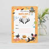 ハロウィーンモンスターマッシュアップパーティの招待状 招待状 (スタンド正面)