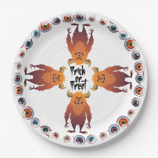 ハロウィーンモンスターマッシュギャザリング ペーパープレート (正面)