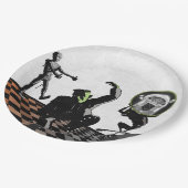 ハロウィーンモンスターモンスターバッシュコスチュームパーティー ペーパープレート (アングル)