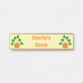 ハロウィーンモンステラ植物インパンプキン名前をカスタムする サインプレート (正面)