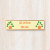 ハロウィーンモンステラ植物インパンプキン名前をカスタムする サインプレート (正面)