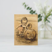 ハロウィーンモーニング(ヴィンテージハロウィンカード) ポストカード (スタンド正面)