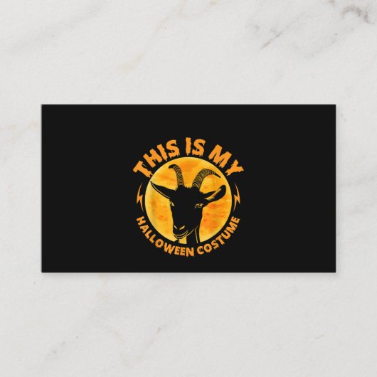 ハロウィーンヤギコスチュームおもしろいヤギ農業農家 名刺 (正面)