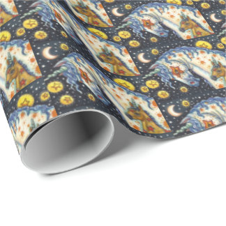 ハロウィーンユニコーン，スターホース&子馬ファンタジー ラッピングペーパー