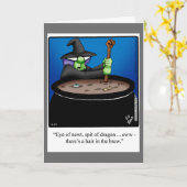 ハロウィーンユーモアのグリーティングカード カード (黄色い花)