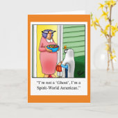 ハロウィーンユーモアのグリーティングカード カード (黄色い花)