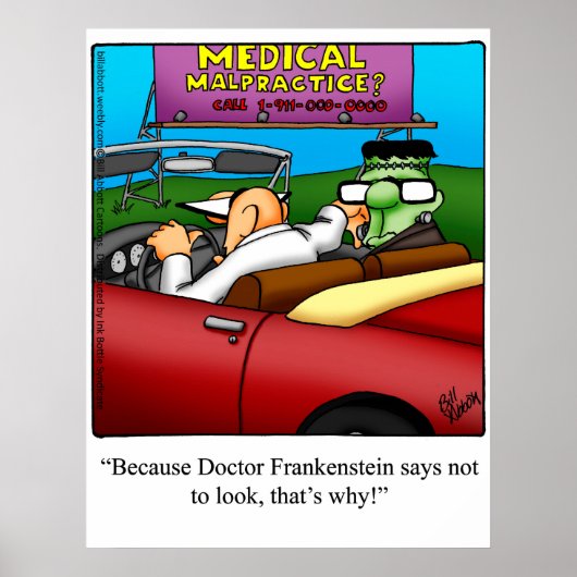 ハロウィーンユーモアのポスターギフト「眼鏡」 ポスター (正面)