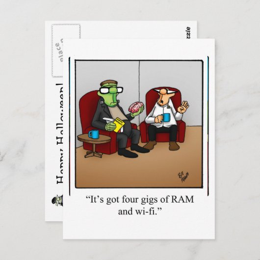 ハロウィーンユーモアのポストカード「斑点」 ポストカード (正面/裏面)