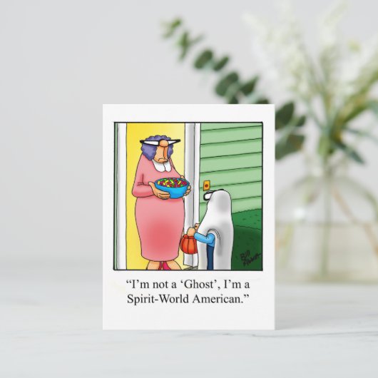 ハロウィーンユーモアのポストカード「斑点」 ポストカード (スタンド正面)