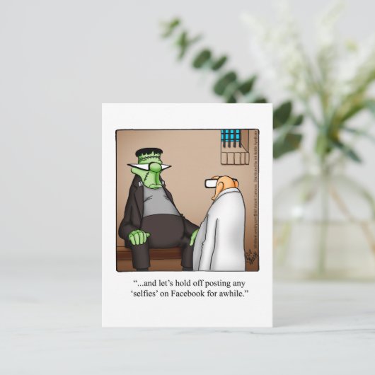 ハロウィーンユーモアのポストカード「斑点」 ポストカード (スタンド正面)