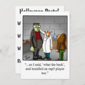 ハロウィーンユーモアパーティの招待状「斑点」 招待状 (正面/裏面)