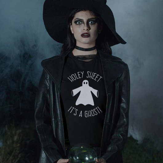 ハロウィーンユーモアTシャツ。ホーリーシートそれが幽霊 Tシャツ