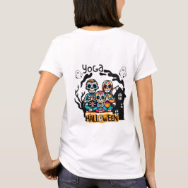 ハロウィーンヨガスケルトン Tシャツ