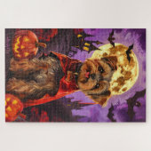 ハロウィーンヨンキプヴァンパイアパンプキンズ怖 ジグソーパズル (横)