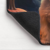 ハロウィーンヨーキプーとカボチャ怖い マウスパッド (コーナー)