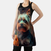 ハロウィーンヨークシャーテリアカボチャ怖い エプロン (インサイチュ)