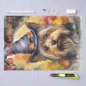 ハロウィーンヨークシャーテリアドッグ 薄葉紙 (クラフト)