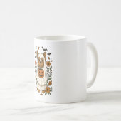 ハロウィーンヨークシャーテリアフラワーハロウィーン コーヒーマグカップ (正面右)