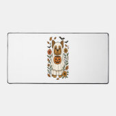 ハロウィーンヨークシャーテリアフラワーハロウィーン デスクマット (正面)