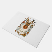 ハロウィーンヨークシャーテリアフラワーハロウィーン ドアマット (アングル)