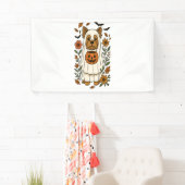 ハロウィーンヨークシャーテリアフラワーハロウィーン 横断幕 (インサイチュ)