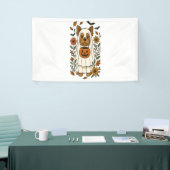 ハロウィーンヨークシャーテリアフラワーハロウィーン 横断幕 (トレードショー)