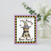 ハロウィーンヨークシャーテリア招待状 カード (スタンド正面)