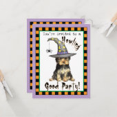 ハロウィーンヨークシャーテリア招待状 カード (正面/裏面インサイチュ)