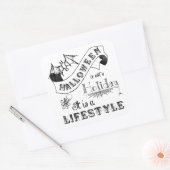 ハロウィーンライフスタイルチョークアート スクエアシール (封筒)