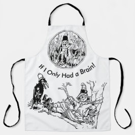 ハロウィーンラインアートかかしNo brainフルプリント エプロン