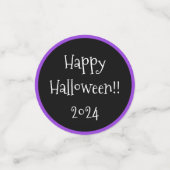 ハロウィーンライン紙プレート コンフェッティ (スモール正面)