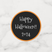ハロウィーンライン紙プレート コンフェッティ (スモール正面)