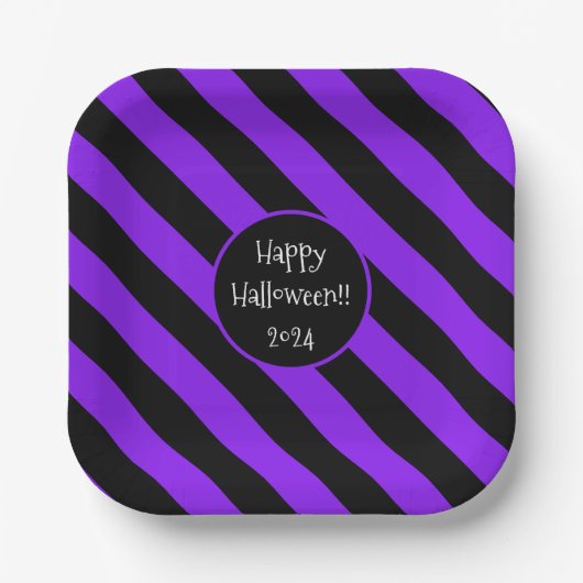 ハロウィーンライン紙プレート ペーパープレート (正面)
