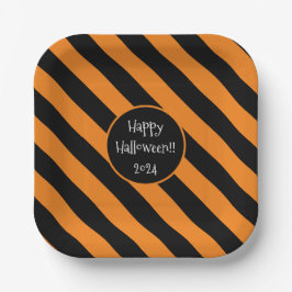 ハロウィーンライン紙プレート ペーパープレート