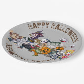 ハロウィーンラウンドプレート ペーパープレート (アングル)